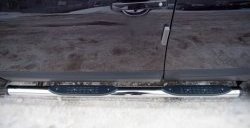 14 449 р. Защита порогов Russtal из трубы d76 мм с пластиковыми вставками для ног Nissan Qashqai 1 J10 рестайлинг (2010-2013) (Защита порогов с со скосами на торцах (вариант 1))  с доставкой в г. Белгород. Увеличить фотографию 6