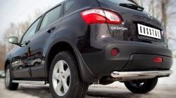 15 249 р. Защита заднего бампера (Ø63 мм, нержавейка) SLITKOFF Nissan Qashqai 1 J10 рестайлинг (2010-2013)  с доставкой в г. Белгород. Увеличить фотографию 2