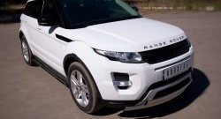 16 649 р. Защита порогов Russtal из овальной трубы с проступью (Dynamic) Land Rover Range Rover Evoque 1 L538 дорестайлинг 5 дв. (2011-2015)  с доставкой в г. Белгород. Увеличить фотографию 2