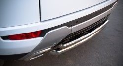 17 999 р. Защита заднего бампера (к-я DYNAMIC, Ø63 и 42 мм, нержавейка) SLITKOFF Land Rover Range Rover Evoque 1 L538 дорестайлинг 5 дв. (2011-2015)  с доставкой в г. Белгород. Увеличить фотографию 4
