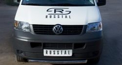15 799 р. Одинарная защита переднего бампера SLITKOFF диаметром 63 мм Volkswagen Transporter T5 дорестайлинг (2003-2009)  с доставкой в г. Белгород. Увеличить фотографию 2