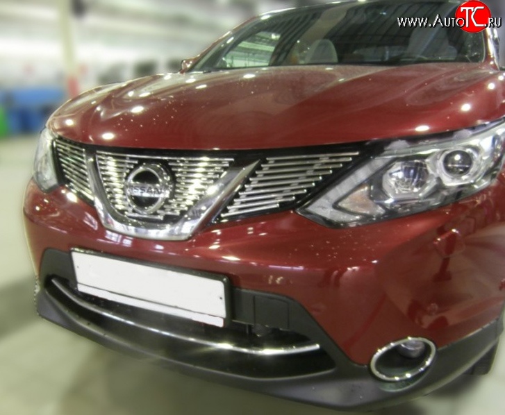 6 599 р. Декоративная вставка решетки радиатора (J11) Berkut Nissan Qashqai 2 J11 дорестайлинг (2013-2019)  с доставкой в г. Белгород