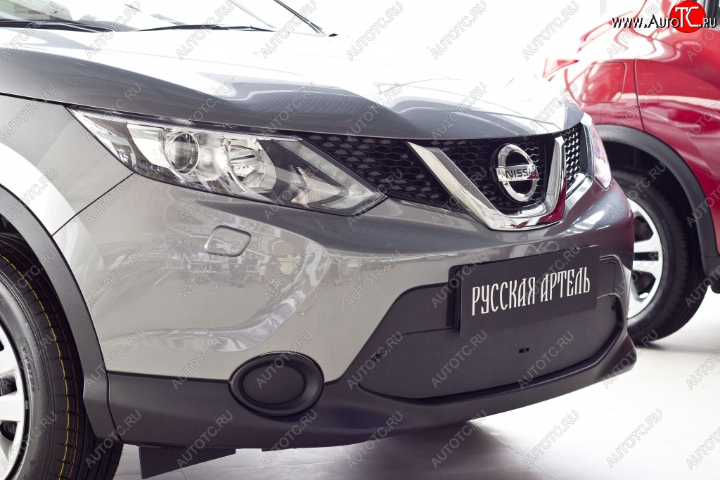 1 429 р. Зимняя заглушка решетки переднего бампера РА Nissan Qashqai 2 J11 дорестайлинг (2013-2019)  с доставкой в г. Белгород
