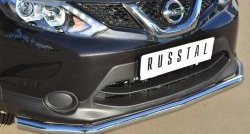 14 549 р. Одинарная защита переднего бампера диаметром 63 мм SLITKOFF  Nissan Qashqai  2 (2013-2019) J11 дорестайлинг  с доставкой в г. Белгород. Увеличить фотографию 2