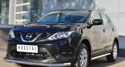 14 549 р. Одинарная защита переднего бампера диаметром 63 мм SLITKOFF  Nissan Qashqai  2 (2013-2019) J11 дорестайлинг  с доставкой в г. Белгород. Увеличить фотографию 4