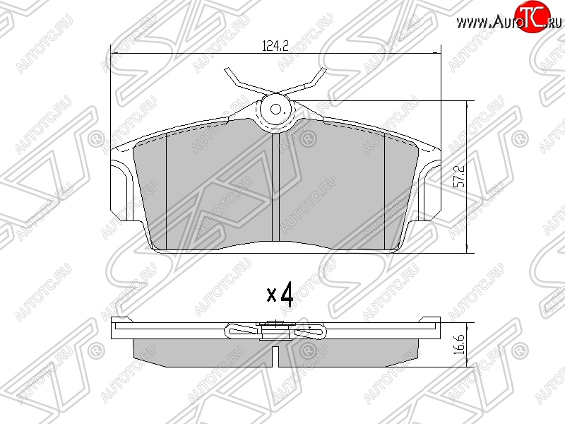 899 р. Колодки тормозные SAT (передние) Nissan Almera N16 седан дорестайлинг (2000-2003)  с доставкой в г. Белгород
