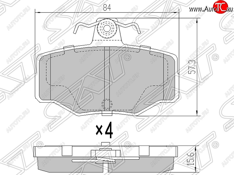 629 р. Колодки тормозные SAT (задние) Nissan Almera N16 седан дорестайлинг (2000-2003)  с доставкой в г. Белгород