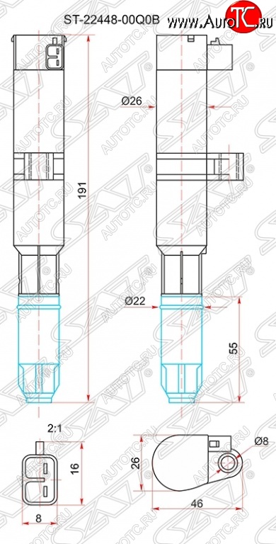 759 р. Катушка зажигания SAT Nissan Almera G15 седан (2012-2019)  с доставкой в г. Белгород