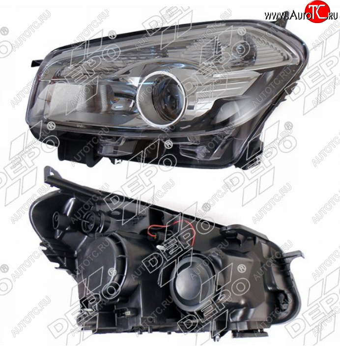 15 649 р. Левая фара (Евросвет) DEPO Nissan Qashqai 1 J10 рестайлинг (2010-2013)  с доставкой в г. Белгород