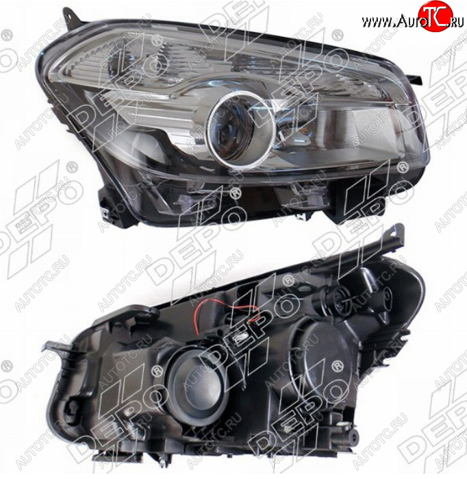 15 649 р. Правая фара (Евросвет) DEPO Nissan Qashqai 1 J10 рестайлинг (2010-2013)  с доставкой в г. Белгород