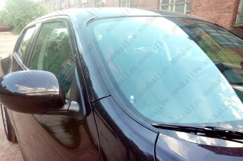 1 699 р. Водостоки (дефлектора) лобового стекла Стрелка 11 Nissan Juke 1 YF15 дорестайлинг (2010-2014)  с доставкой в г. Белгород. Увеличить фотографию 3