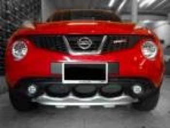 4 999 р. Накладка на передний бампер Impul-style Nissan Juke 1 YF15 дорестайлинг (2010-2014) (Неокрашенная)  с доставкой в г. Белгород. Увеличить фотографию 2