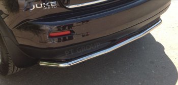 3 049 р. Защита заднего бампера Petroil Tuning (d51, нержавейка) Nissan Juke 1 YF15 дорестайлинг (2010-2014)  с доставкой в г. Белгород. Увеличить фотографию 2