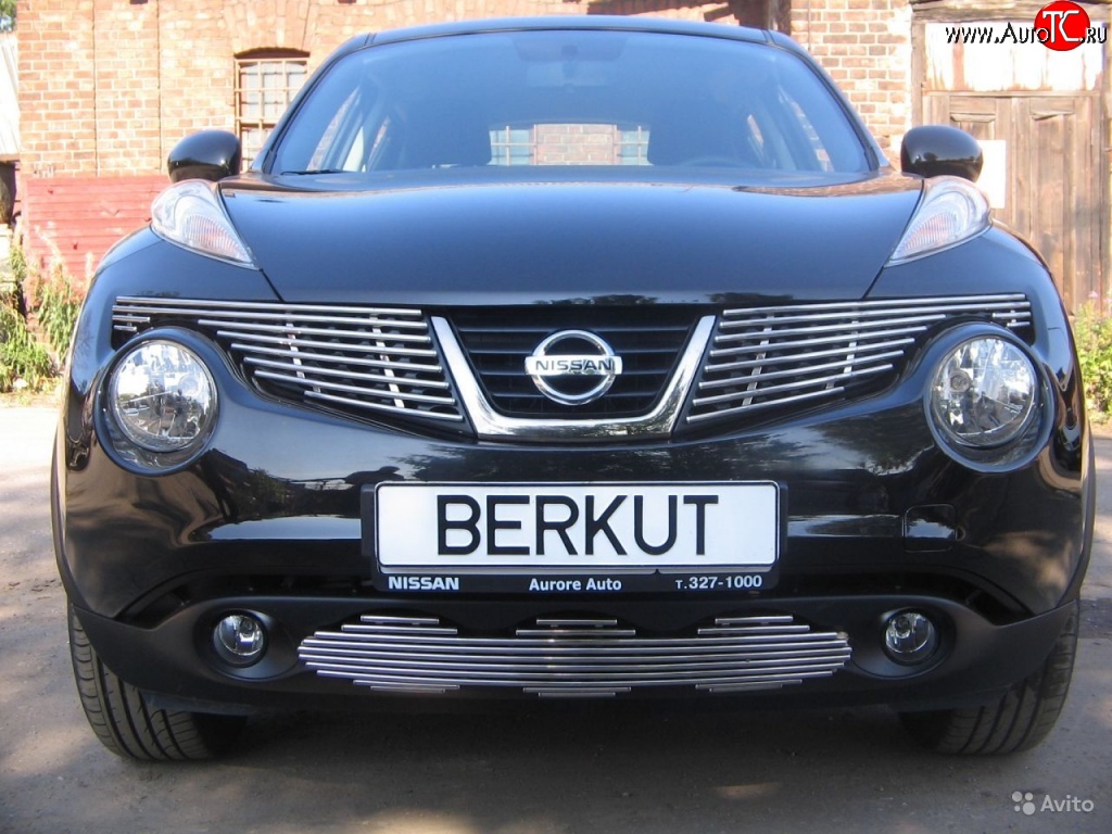 6 299 р. Декоративная вставка воздухозаборника Berkut Nissan Juke 1 YF15 дорестайлинг (2010-2014)  с доставкой в г. Белгород