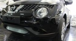 1 539 р. Сетка на бампер (рестайлинг) Russtal (хром) Nissan Juke 1 YF15 дорестайлинг (2010-2014)  с доставкой в г. Белгород. Увеличить фотографию 2
