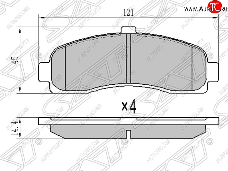 789 р. Колодки тормозные SAT (передние) Nissan Micra K11 5 дв. дорестайлинг (1992-2000)  с доставкой в г. Белгород