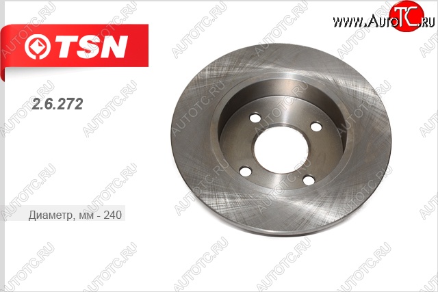 969 р. Задний тормозной диск (1.0/1.2/1.4/1.5D) TSN Nissan Micra K11 5 дв. дорестайлинг (1992-2000)  с доставкой в г. Белгород