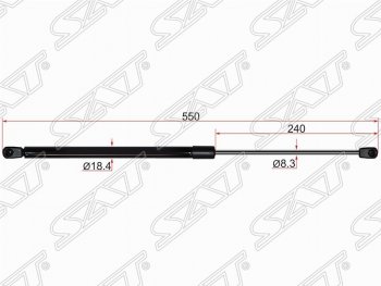 Газовый упор крышки багажника SAT Nissan Murano  2 Z51 (2008-2016) дорестайлинг, рестайлинг