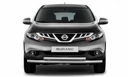 9 399 р. Двойная защита переднего бампера Petroil Tuning (из труб диаметрами по 63 мм) Nissan Murano 2 Z51 рестайлинг (2010-2016)  с доставкой в г. Белгород. Увеличить фотографию 2