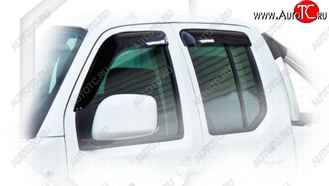 2 199 р. Дефлектора окон CA-Plastic Nissan Navara 2 D40 рестайлинг (2010-2016) (Classic полупрозрачный)  с доставкой в г. Белгород