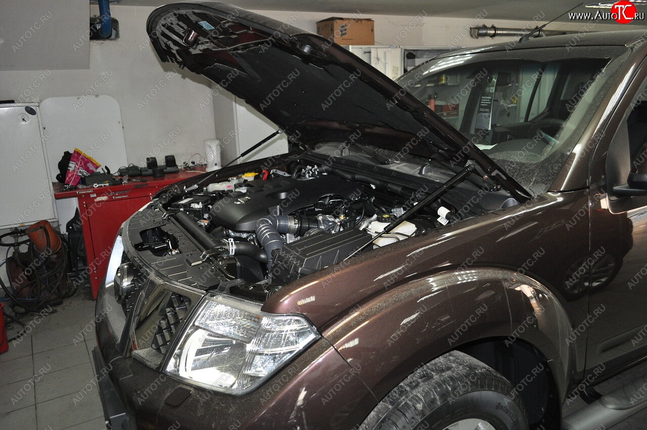 2 199 р. Упоры капота Russtal Nissan Navara 2 D40 дорестайлинг (2004-2010)  с доставкой в г. Белгород