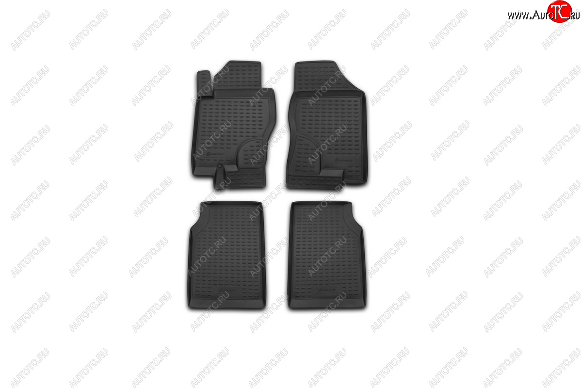 2 899 р. Комплект 3D ковриков салона Element (полиуретан) МКПП  Nissan Navara  2 D40 (2004-2010) дорестайлинг (Черные)  с доставкой в г. Белгород