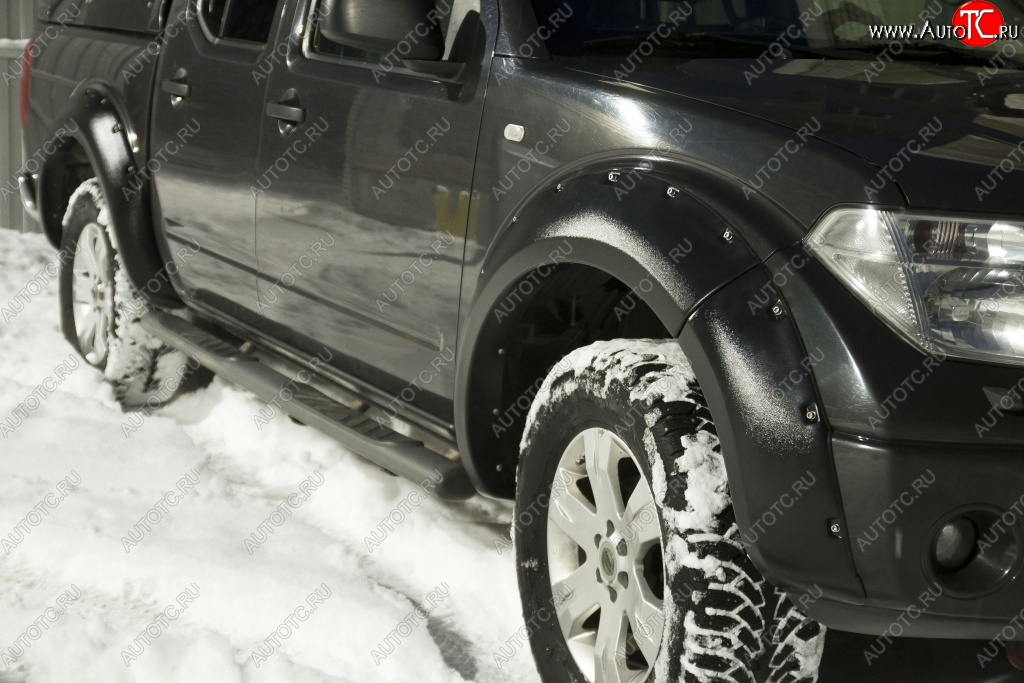 20 589 р. Накладки на колёсные арки RA Nissan Navara 2 D40 рестайлинг (2010-2016) (Глянец (под покраску), Неокрашенные)  с доставкой в г. Белгород