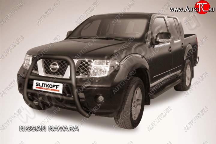 27 449 р. Кенгурятник d76 высокий Nissan Navara 2 D40 дорестайлинг (2004-2010) (Цвет: серебристый)  с доставкой в г. Белгород