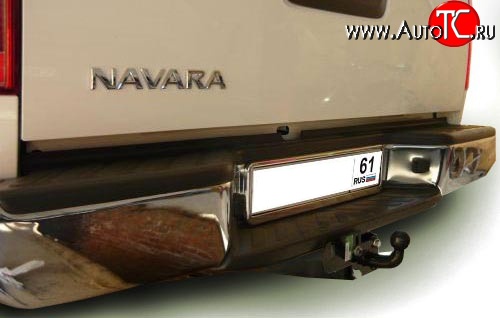8 999 р. Фаркоп (Double Cab, со ступенькой) Лидер Плюс (до 1200 кг). Nissan Navara 2 D40 дорестайлинг (2004-2010) (Без электропакета)  с доставкой в г. Белгород