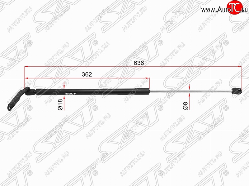 999 р. Левый упор крышки багажника (газовый) SAT Nissan Note 2 E12 дорестайлинг (2012-2016)  с доставкой в г. Белгород