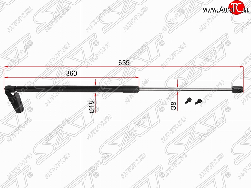 979 р. Правый упор крышки багажника (газовый) SAT Nissan Note 2 E12 дорестайлинг (2012-2016)  с доставкой в г. Белгород