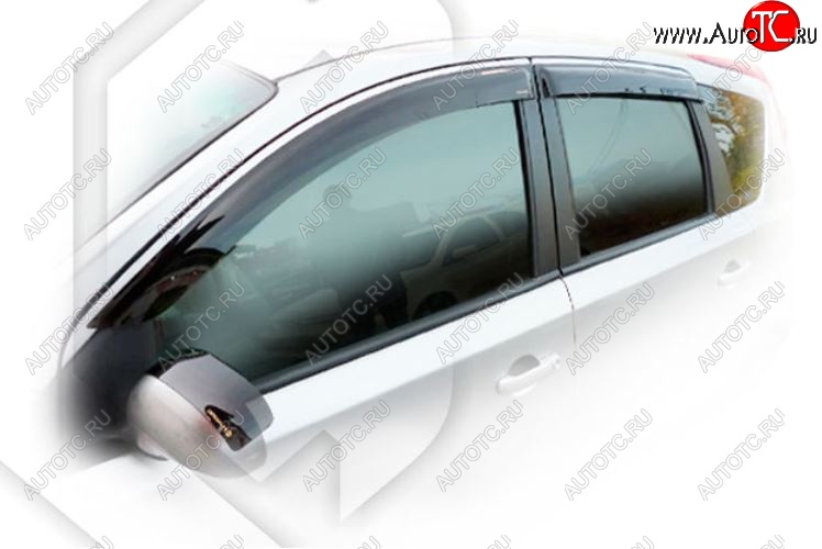 2 159 р. Дефлектора окон (правый руль) CA-Plastic Nissan Note 1 E11 дорестайлинг (2004-2008) (Classic полупрозрачный, Без хром.молдинга)  с доставкой в г. Белгород