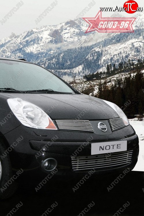 4 409 р. Декоративные элементы решетки радиатора Souz-96 (d10)  Nissan Note  1 (2004-2008) E11 дорестайлинг  с доставкой в г. Белгород