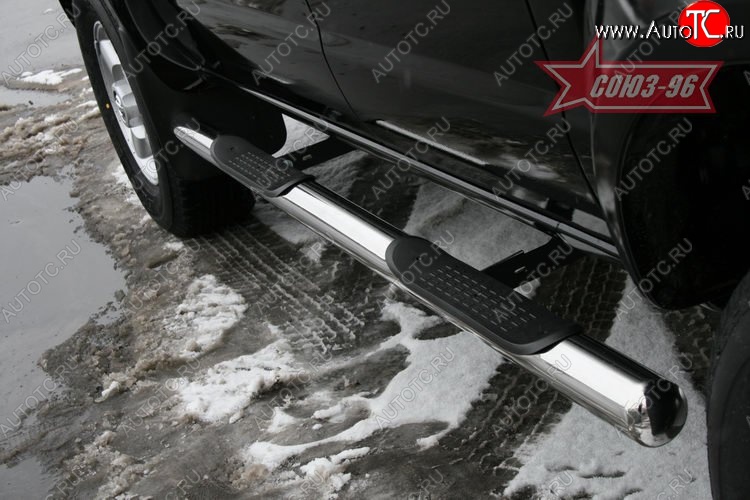 14 354 р. Защита порогов с проступью Souz-96 (d76) Nissan NP300 (2008-2013)  с доставкой в г. Белгород
