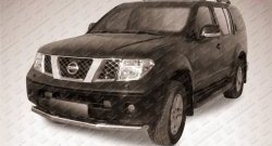 Одинарная защита переднего бампера из трубы диаметром 76 мм Slitkoff Nissan Pathfinder  R51 (2004-2007) дорестайлинг