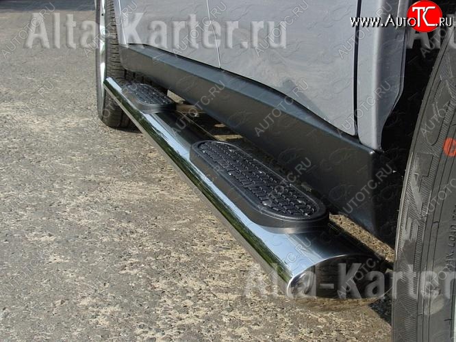 21 464 р. Пороги с листом d120x60 souz-96  Nissan Pathfinder  R52 (2012-2017) дорестайлинг  с доставкой в г. Белгород