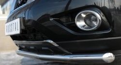 15 999 р. Одинарная защита переднего бампера диаметром 63 мм SLITKOFF  Nissan Pathfinder  R52 (2012-2017) дорестайлинг  с доставкой в г. Белгород. Увеличить фотографию 4