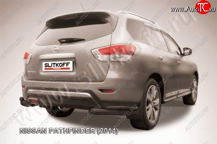 10 999 р. Уголки d76+d42 двойные Nissan Pathfinder R52 дорестайлинг (2012-2017) (Цвет: серебристый)  с доставкой в г. Белгород