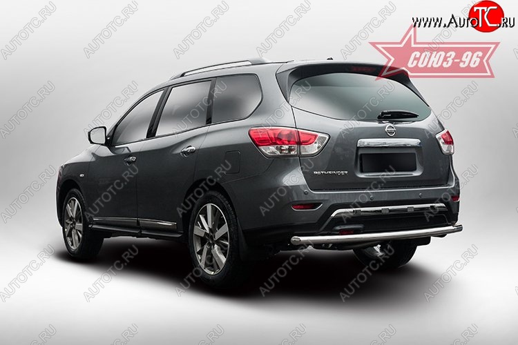 14 264 р. Задняя защита бампера с диаметром трубы 60мм Souz-96 Nissan Pathfinder R52 дорестайлинг (2012-2017)  с доставкой в г. Белгород