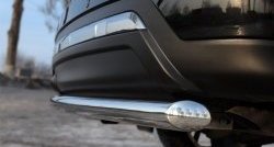 12 649 р. Защита заднего бампера (Ø63 мм, нержавейка) SLITKOFF Nissan Pathfinder R52 дорестайлинг (2012-2017)  с доставкой в г. Белгород. Увеличить фотографию 3