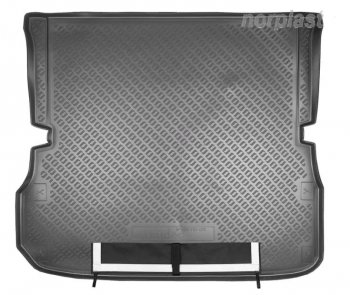 Коврик багажника Norplast Unidec (сложенный 3 ряд) Nissan Pathfinder R52 дорестайлинг (2012-2017) (Черный, с погрузочным ковриком (фартуком))