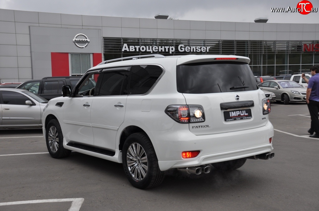 43 999 р. Накладка на задний бампер Impul Nissan Patrol 6 Y62 дорестайлинг (2010-2014) (Неокрашенная)  с доставкой в г. Белгород
