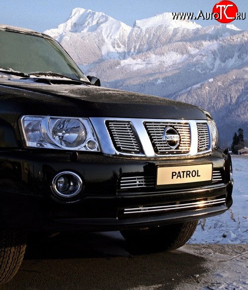 3 914 р. Декоративные вставки воздухозаборника Novline  Nissan Patrol  5 (2004-2010) Y61 2-ой рестайлинг  с доставкой в г. Белгород