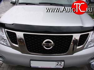 3 379 р. Дефлектор капота NovLine Nissan Patrol 6 Y62 дорестайлинг (2010-2014)  с доставкой в г. Белгород