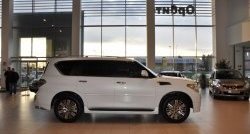 43 999 р. Комплект порогов Impul Nissan Patrol 6 Y62 дорестайлинг (2010-2014) (Неокрашенные)  с доставкой в г. Белгород. Увеличить фотографию 2