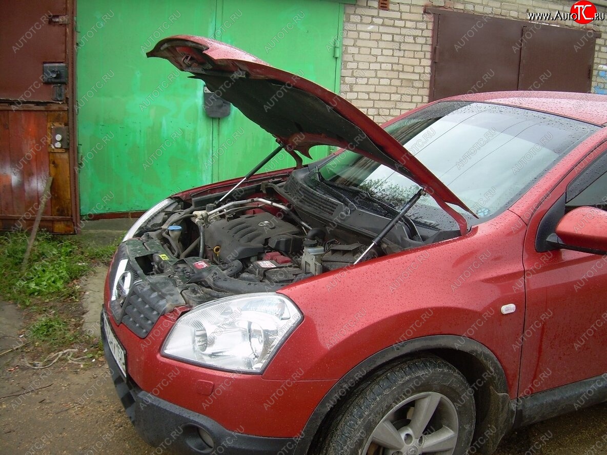 2 049 р. Упоры капота Russtal Nissan Qashqai 1 J10 рестайлинг (2010-2013)  с доставкой в г. Белгород
