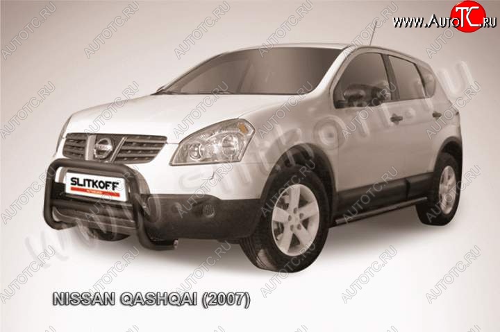 16 899 р. Кенгурятник d57 низкий Nissan Qashqai 1 дорестайлинг (2007-2010) (Цвет: серебристый)  с доставкой в г. Белгород