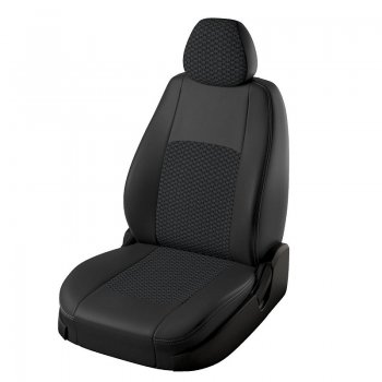 Чехлы для сидений Lord Autofashion Турин (экокожа, жаккард) Nissan Qashqai 1 J10 рестайлинг (2010-2013) (Чёрный, вставка жаккард Вега)