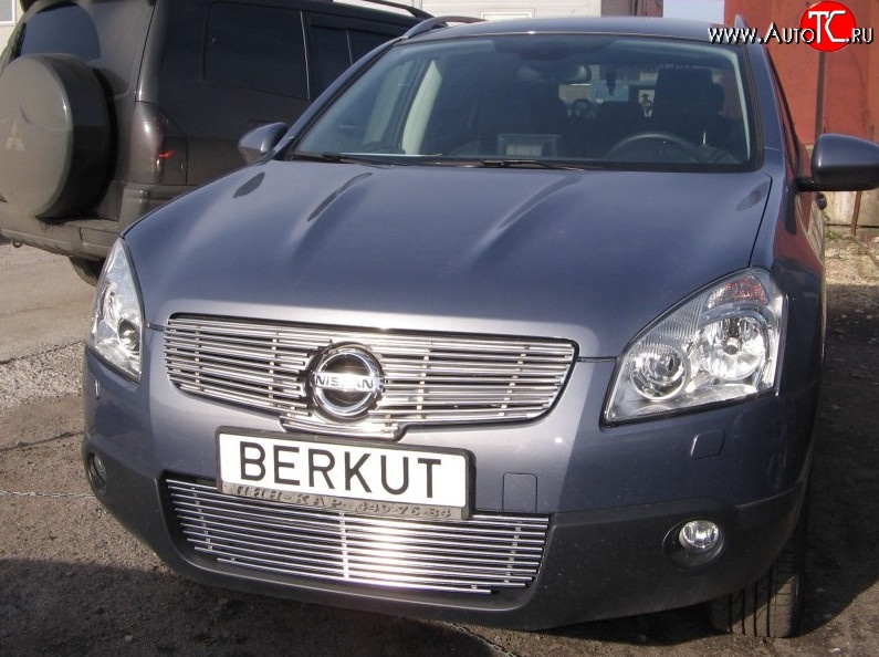 4 799 р. Декоративная вставка воздухозаборника Berkut Nissan Qashqai +2 1 J10 дорестайлинг (2008-2010)  с доставкой в г. Белгород