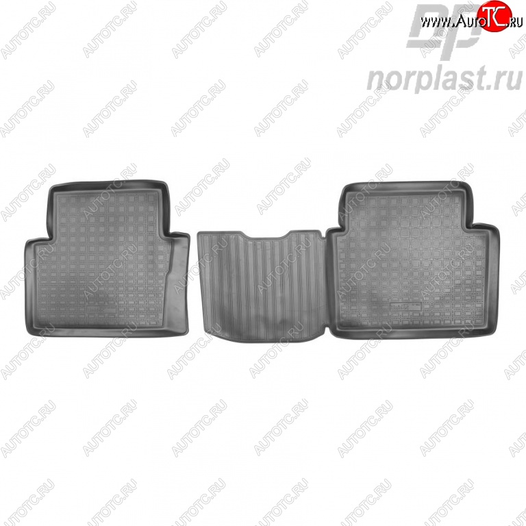 1 199 р. Комплект ковриков в салон Norplast (задние) Nissan Qashqai +2 1 J10 дорестайлинг (2008-2010)  с доставкой в г. Белгород